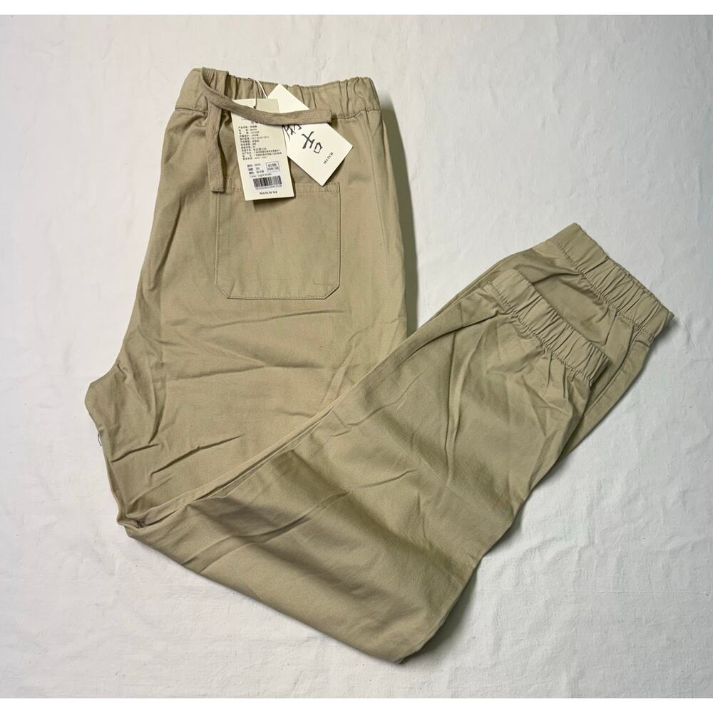 Matchstick Jogger Pants Mens 3XL Khaki Jogger Comfort Drawstring Waist NWT